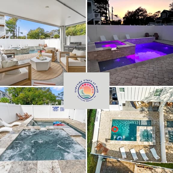 Modern 5BR | Luxe Pool + Spa | 2 min walk to Beach